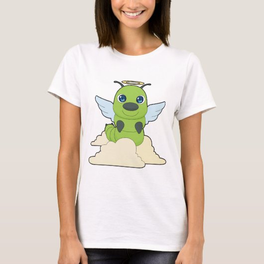 Caterpillar Angel wings T-shirt (Voorkant)