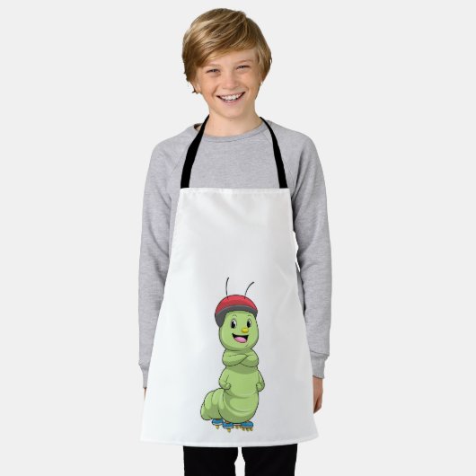 Caterpillar as Inline skater with Roller skates.pn Schort (Gedragen)