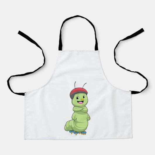 Caterpillar as Inline skater with Roller skates.pn Schort (Voorkant)