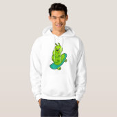 Caterpillar as Skater with Skateboard Hoodie (Voorkant volledig)