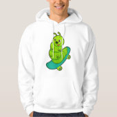 Caterpillar as Skater with Skateboard Hoodie (Voorkant)