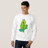 Caterpillar as Skater with Skateboard Trui (Voorkant volledig)