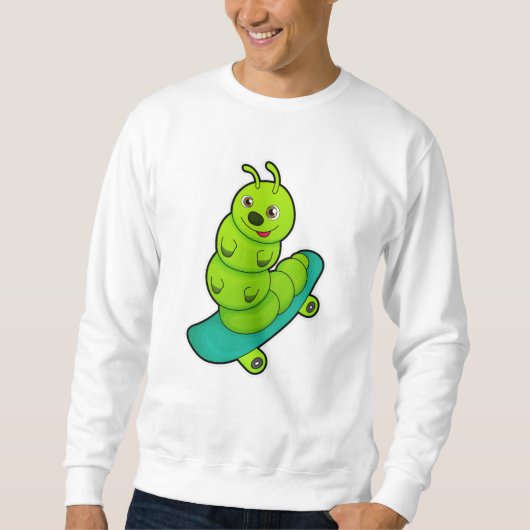 Caterpillar as Skater with Skateboard Trui (Voorkant)
