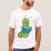 Caterpillar at Reading with Book T-shirt (Voorkant)