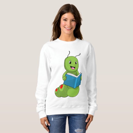 Caterpillar at Reading with Book Trui (Voorkant volledig)