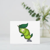 Caterpillar at Sleeping with Leaf Briefkaart (Staand voorkant)