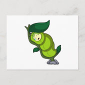 Caterpillar at Sleeping with Leaf Briefkaart (Voorkant)