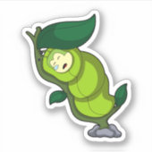Caterpillar at Sleeping with Leaf Sticker (Voorkant)