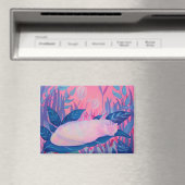 Caterpillar Cat Pink Purple Blue Fantasy Magneet (Insitu (Vaatwasser))