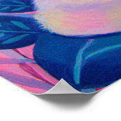 Caterpillar Cat Pink Purple Blue Fantasy Wall Art Poster (Hoek)