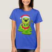 Caterpillar Christmas Candy Cane T-shirt (Voorkant)