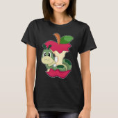 Caterpillar Eating Apple T-shirt (Voorkant)