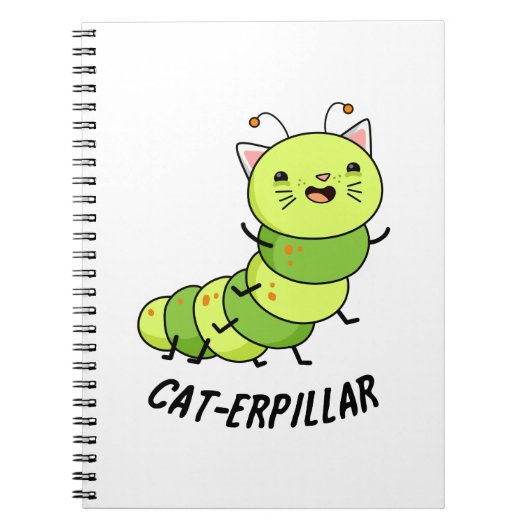 Caterpillar Grappige Bug Woordgrap Notitieboek (Voorkant)