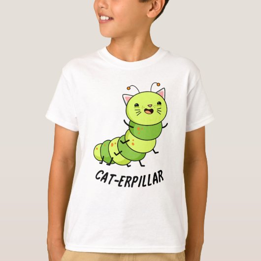 Caterpillar grappige bug woordspeling t-shirt (Voorkant)