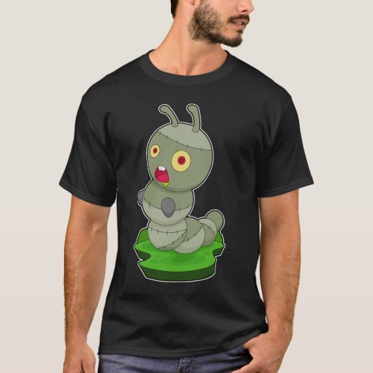Caterpillar Halloween Zombie T-shirt (Voorkant)