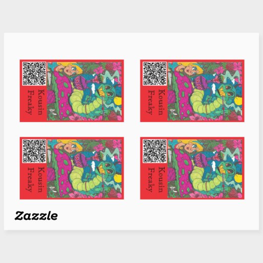 Caterpillar Hookah Rechthoekige Sticker (Vel)