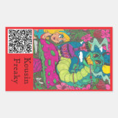 Caterpillar Hookah Rechthoekige Sticker (Voorkant)