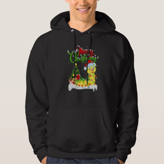 Caterpillar Kerstversiering Caterpillar Kerstmis Hoodie (Voorkant)