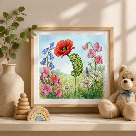 Caterpillar Kleine Insecten Slaapkamer Poster