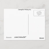 Caterpillar Missing You briefkaart (Achterkant)