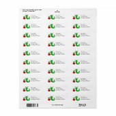 Caterpillar Munched Apple Etiket (Full Sheet)