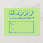 Caterpillar School Kids Valentines Feestdagenkaart (Achterkant)