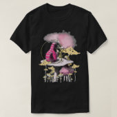 Caterpillar smoking magic mushrooms and Alice In W T-shirt (Design voorkant)
