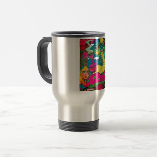 Caterpillar Travel Mug Reisbeker (Voorkant links)