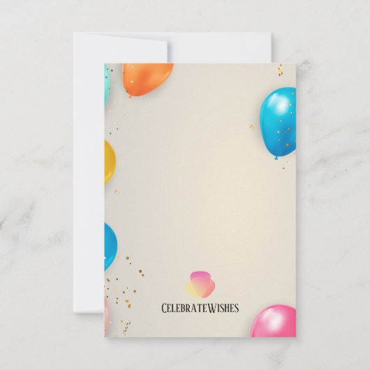 Caterpillar Verjaardag Joy Kaart (Achterkant)