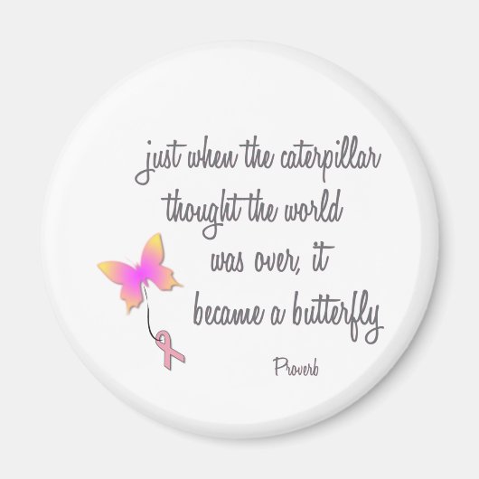 Caterpillar werd een vlinder magneet (Voorkant)