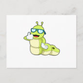 Caterpillar with Glasses Briefkaart (Voorkant)