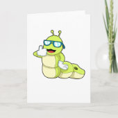 Caterpillar with Glasses Kaart (Voorkant)