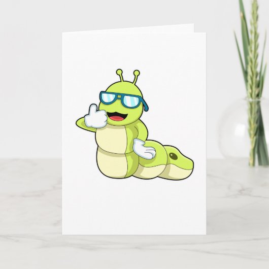 Caterpillar with Glasses Kaart (Voorkant)
