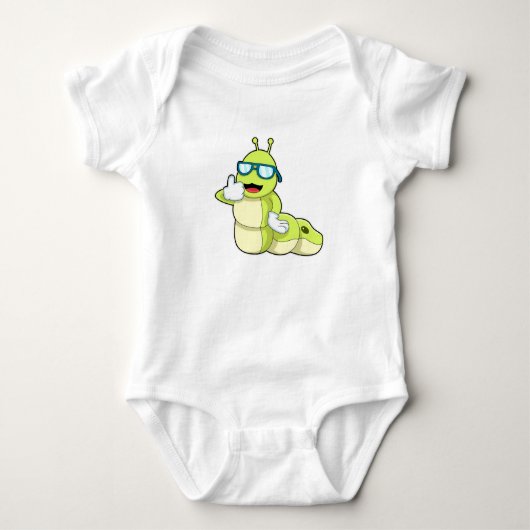 Caterpillar with Glasses Romper (Voorkant)