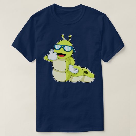 Caterpillar with Glasses T-shirt (Design voorkant)
