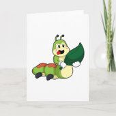 Caterpillar with Leaf Kaart (Voorkant)