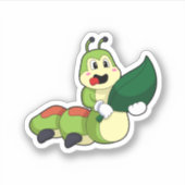 Caterpillar with Leaf Sticker (Voorkant)