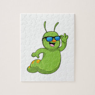 Caterpillar with Sunglasses Legpuzzel