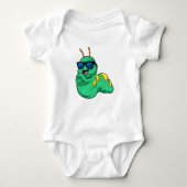 Caterpillar with Sunglasses Romper (Voorkant)