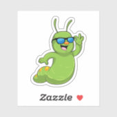 Caterpillar with Sunglasses Sticker (Vel)