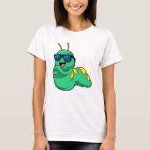 Caterpillar with Sunglasses T-shirt (Voorkant)