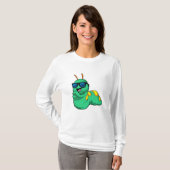 Caterpillar with Sunglasses T-shirt (Voorkant volledig)