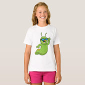 Caterpillar with Sunglasses T-shirt (Voorkant volledig)