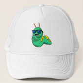 Caterpillar with Sunglasses Trucker Pet (Voorkant)