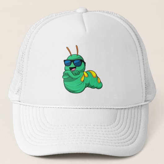 Caterpillar with Sunglasses Trucker Pet (Voorkant)