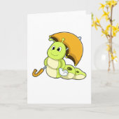 Caterpillar with Umbrella Kaart (Gele Bloem)