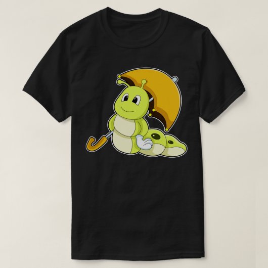 Caterpillar with Umbrella T-shirt (Design voorkant)
