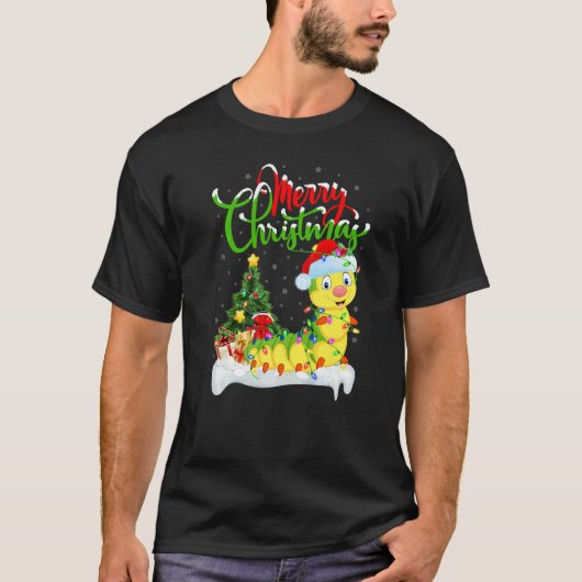 Caterpillar  Xmas Decorations Caterpillar Christma T-shirt (Voorkant)