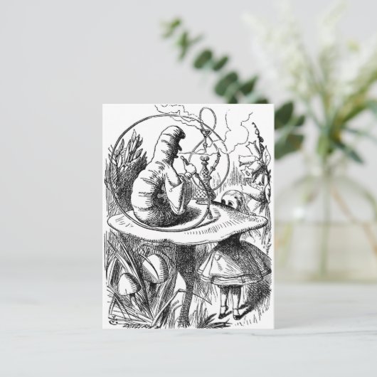 Caterstone Roking a Hookah Alice in Wonderland Briefkaart (Staand voorkant)