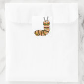 Caterstyle as Cheeseburger with Beef & Salad Vierkante Sticker (Tas)